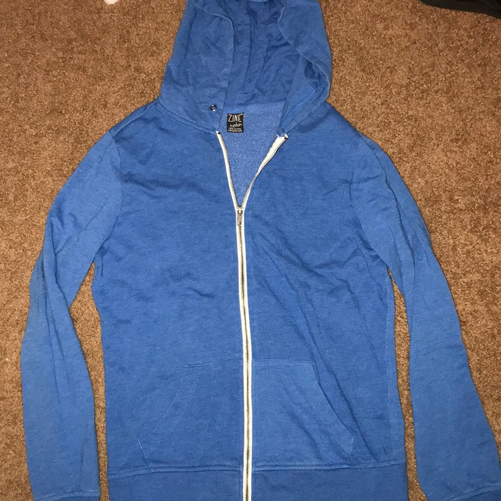 Blue zip up